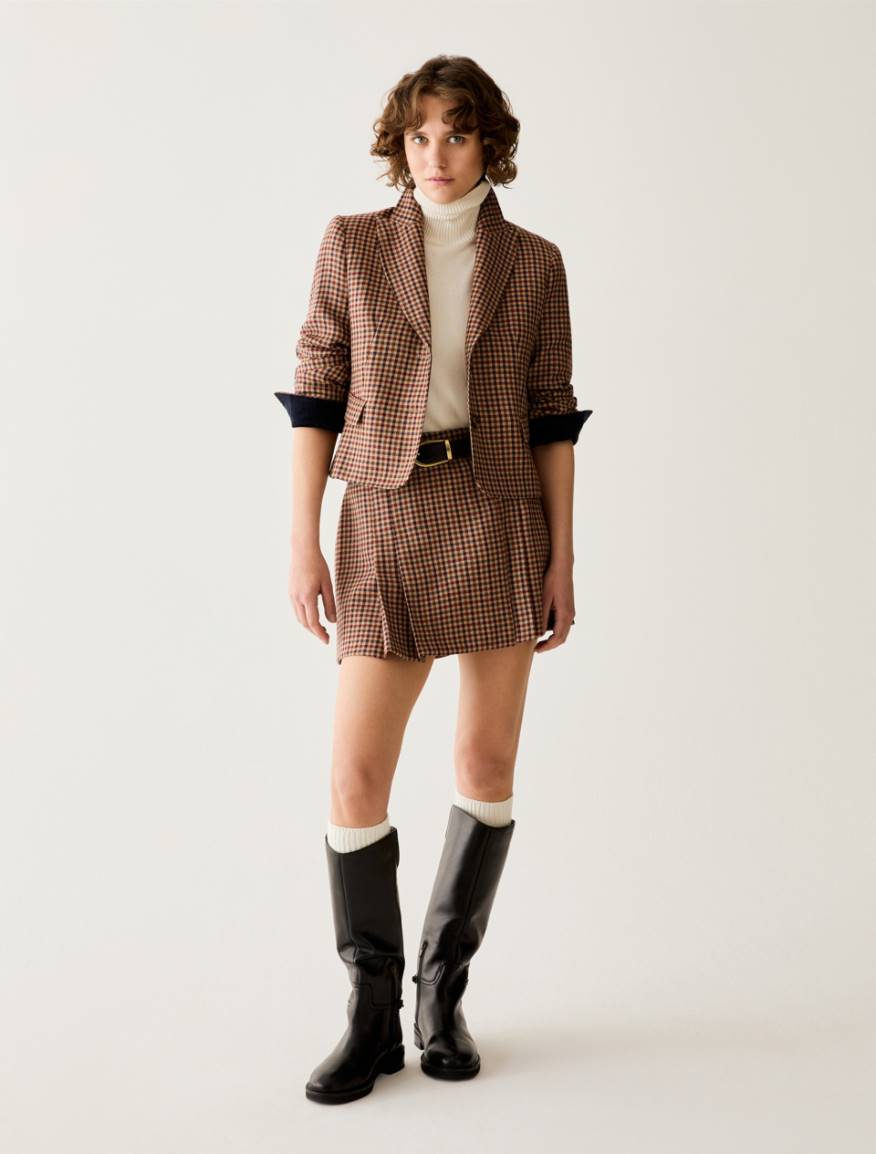 Pure wool miniskirt - SAND - Pennyblack