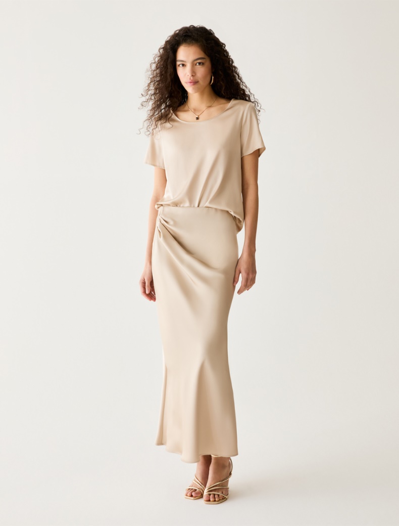 Draped satin skirt - Pennyblack
