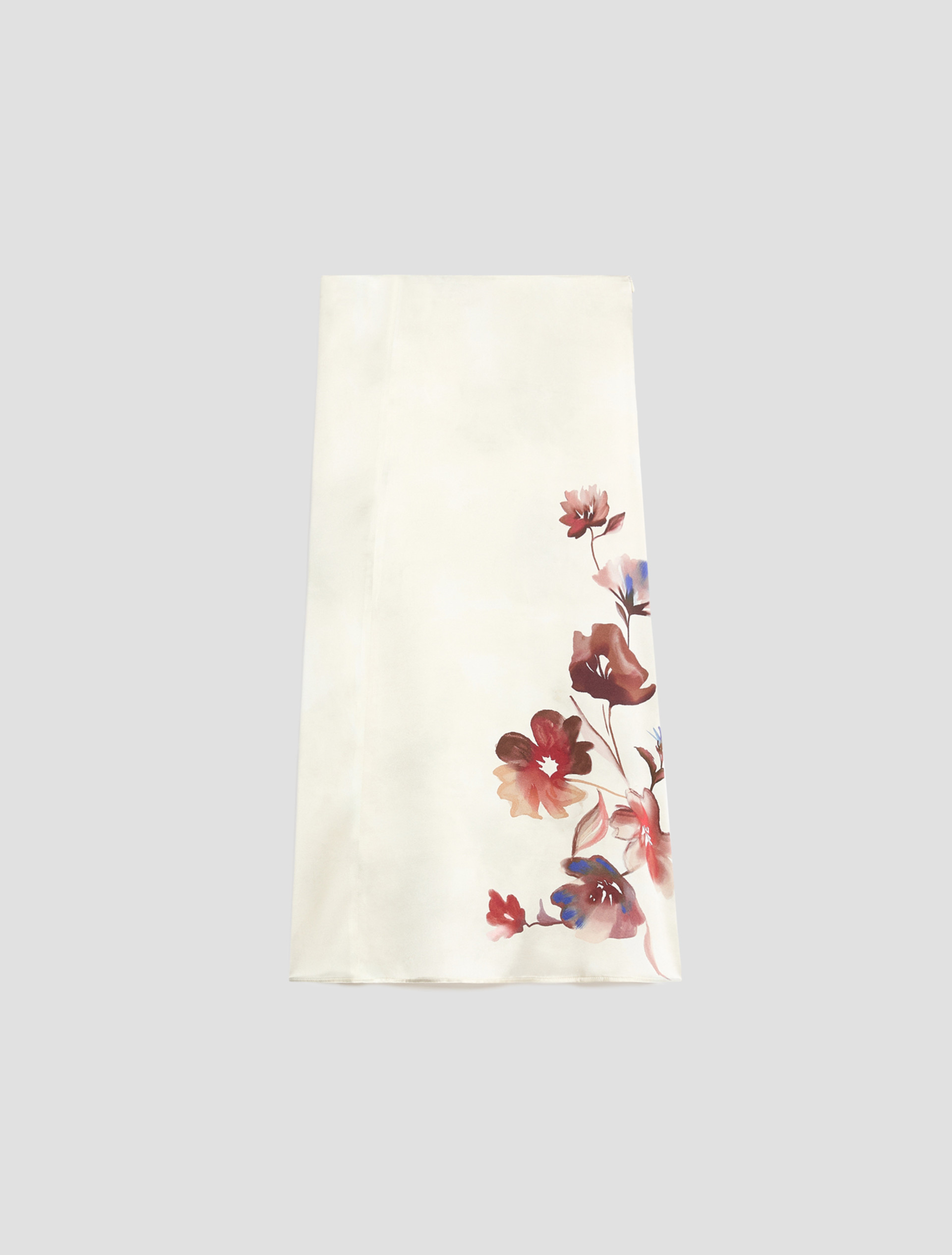 Floral-print satin midi skirt - CARDINAL - pennyblack