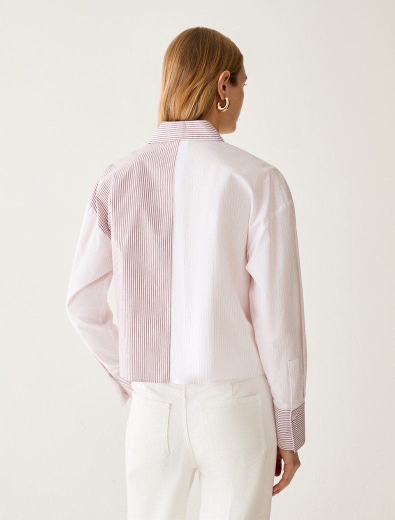 Mixed-stripe boxy-cut shirt - Pennyblack - 3