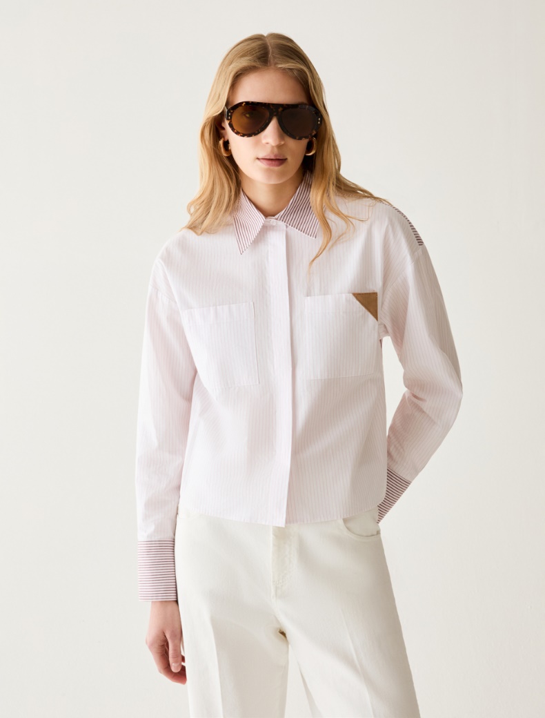 Mixed-stripe boxy-cut shirt - Pennyblack