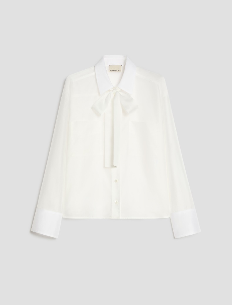 Boxy-cut organza shirt - Pennyblack - 8