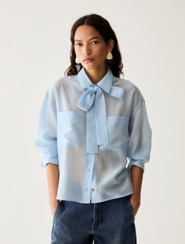 Boxy-cut organza shirt - Pennyblack - 6