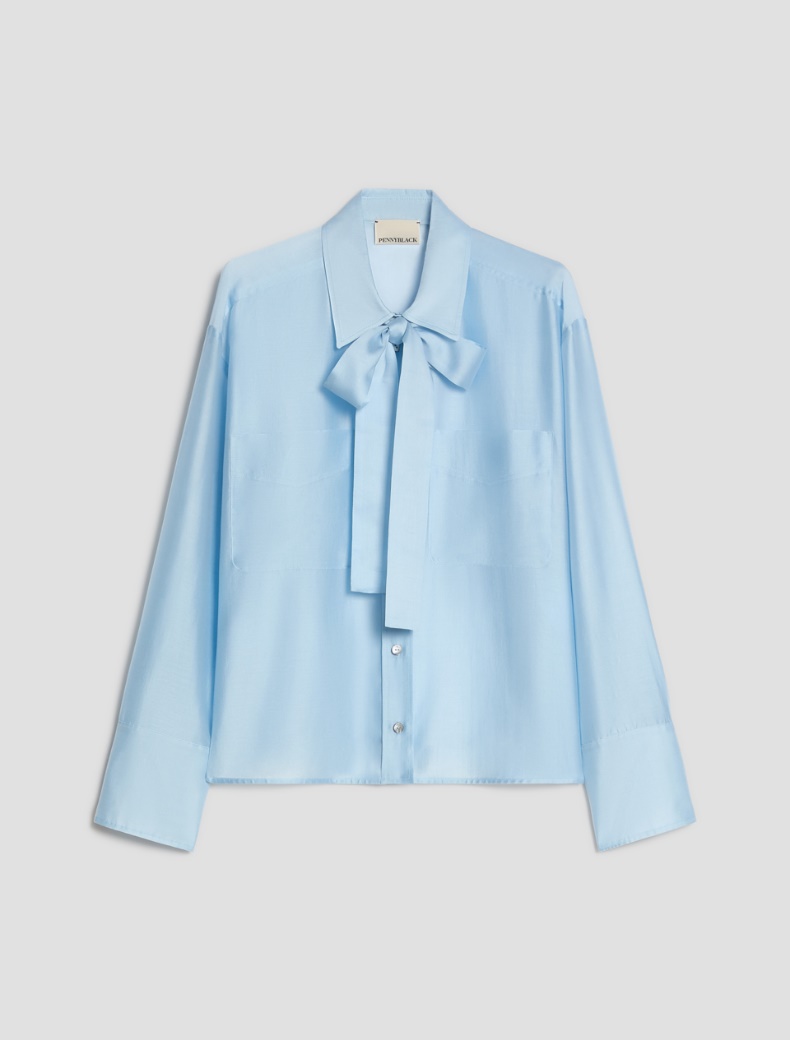 Boxy-cut organza shirt - Pennyblack - 7