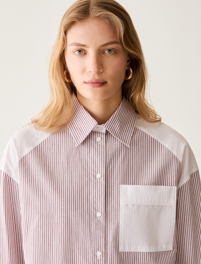 Oversized mixed-stripe shirt - Pennyblack - 4