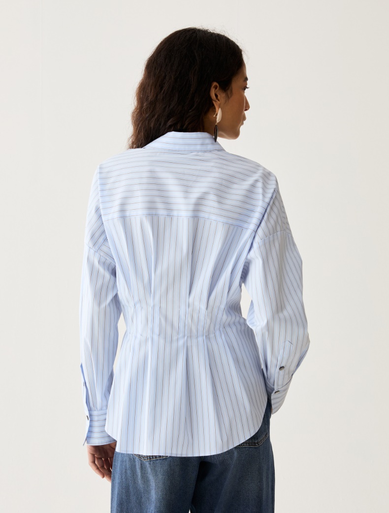 Cut-and-flare poplin shirt - Pennyblack - 3
