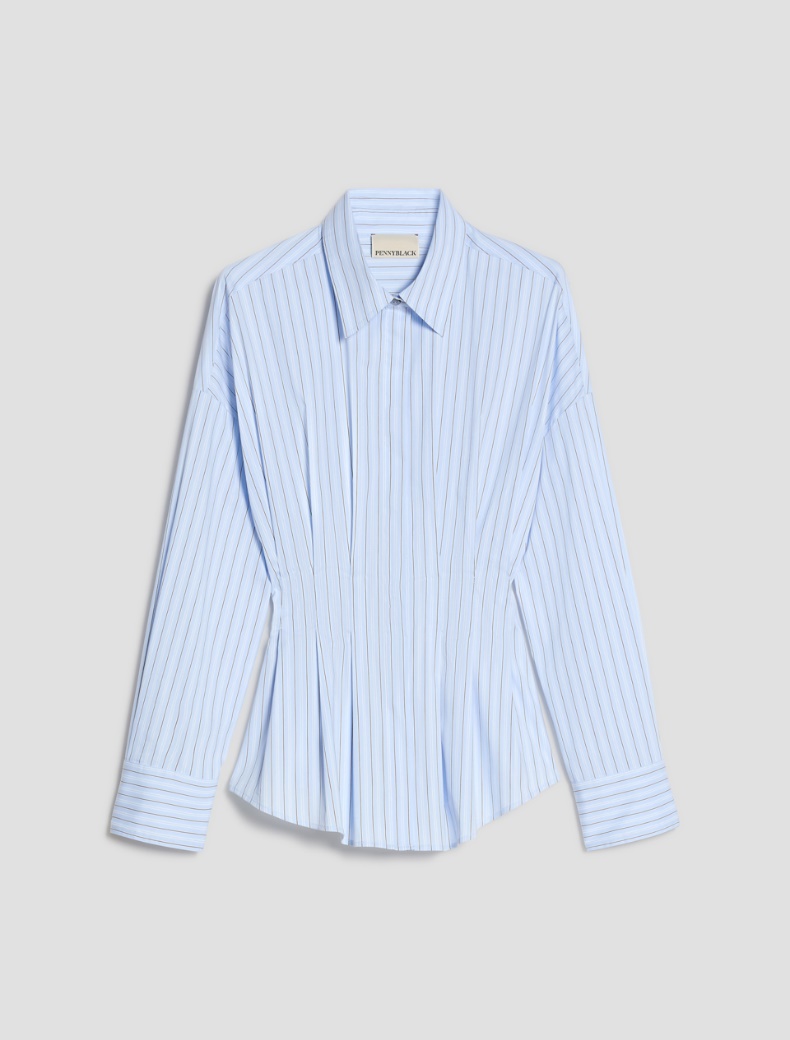 Cut-and-flare poplin shirt - Pennyblack - 7