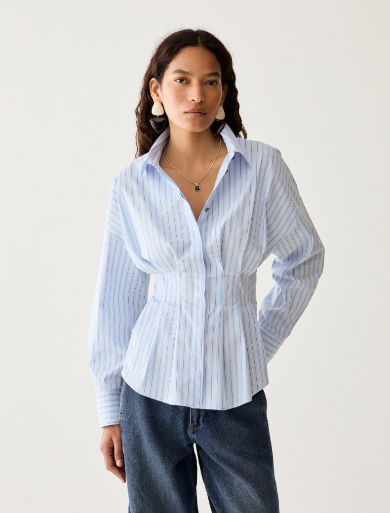 Cut-and-flare poplin shirt - Pennyblack