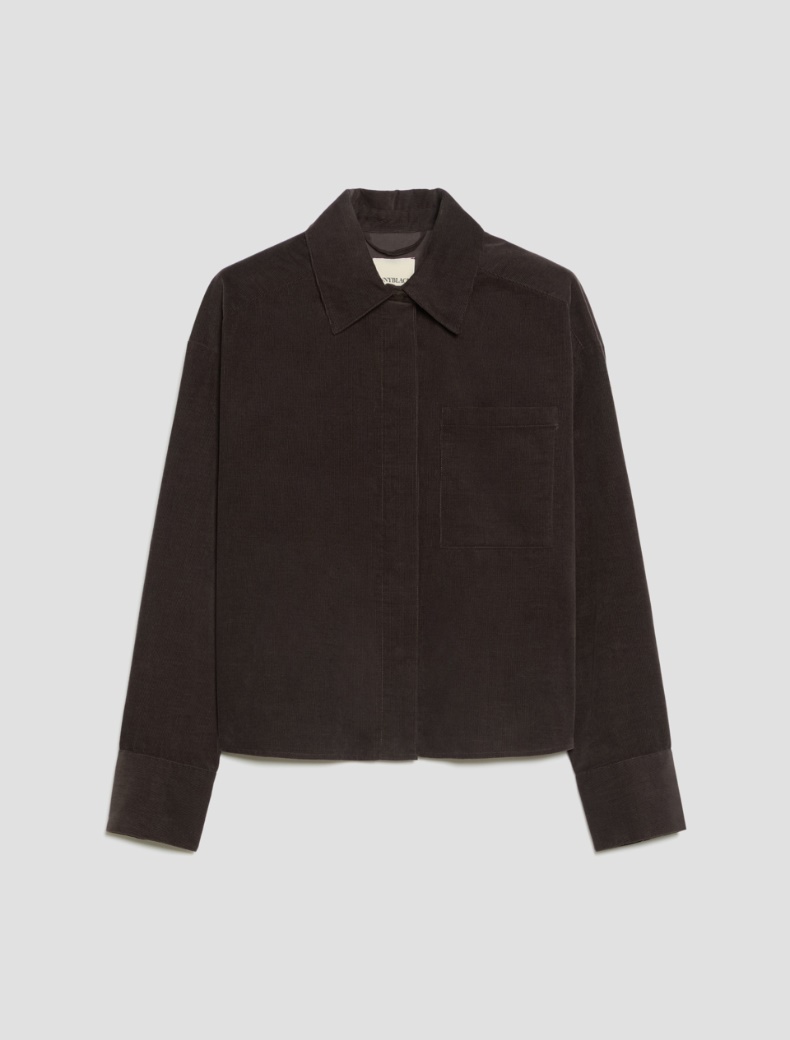 Cropped corduroy shirt - Pennyblack - 2