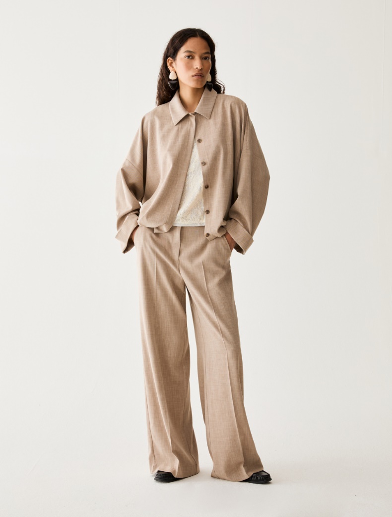 Mélange fabric overshirt - Pennyblack - 5