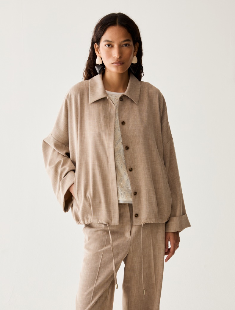 Mélange fabric overshirt - Pennyblack
