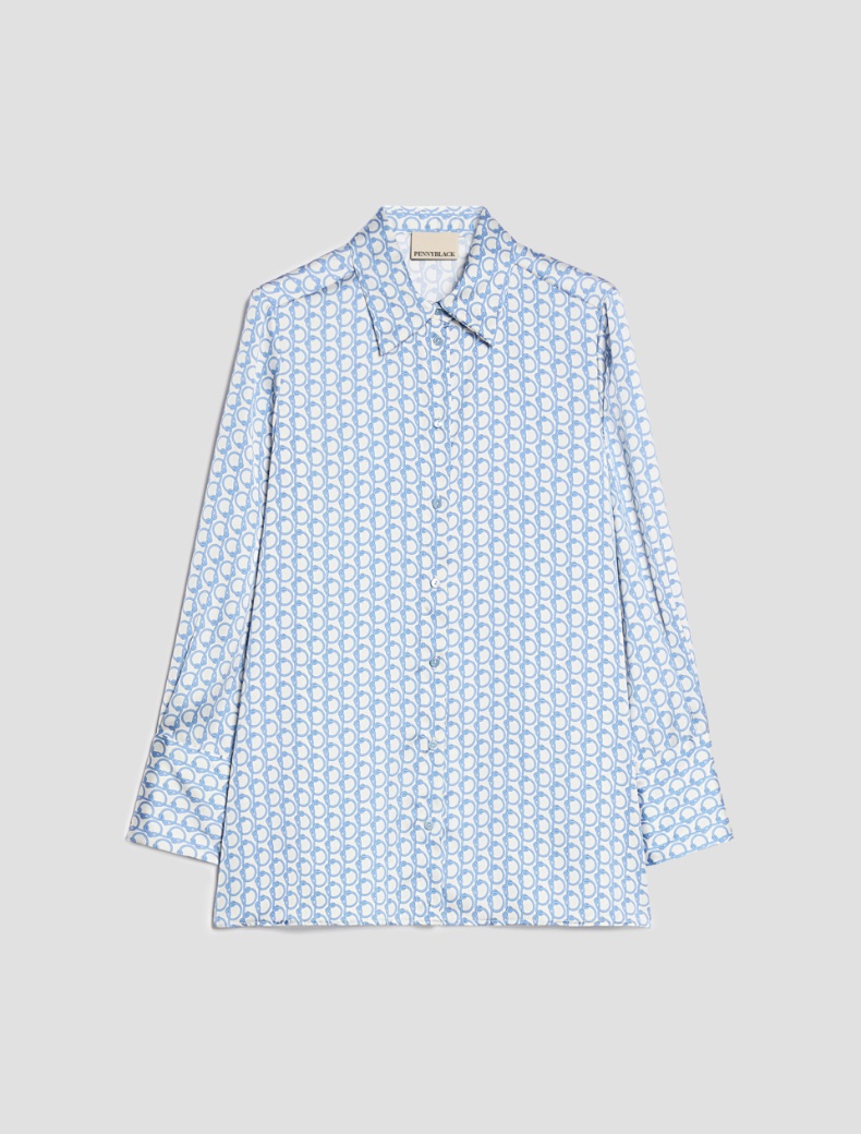 Patterned satin shirt - Pennyblack - 2