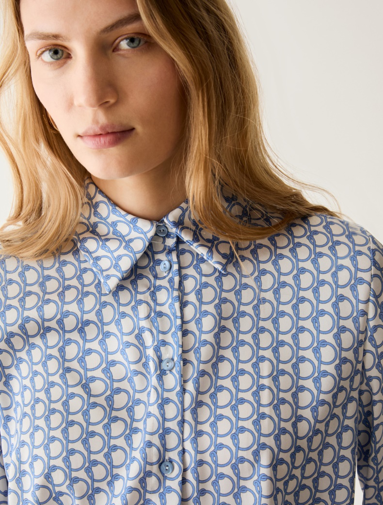 Patterned satin shirt - Pennyblack - 4