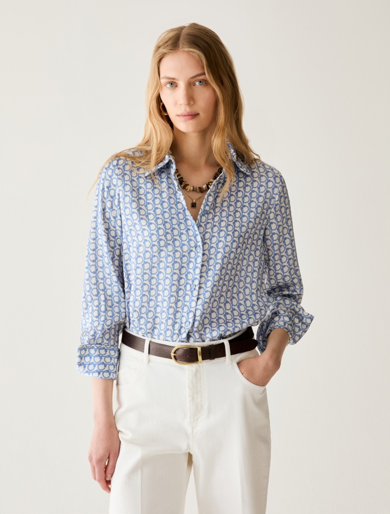 Patterned satin shirt - Pennyblack