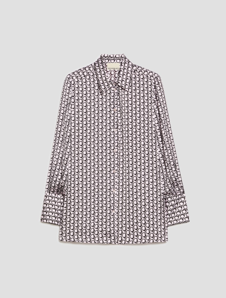 Patterned satin shirt - Pennyblack - 2