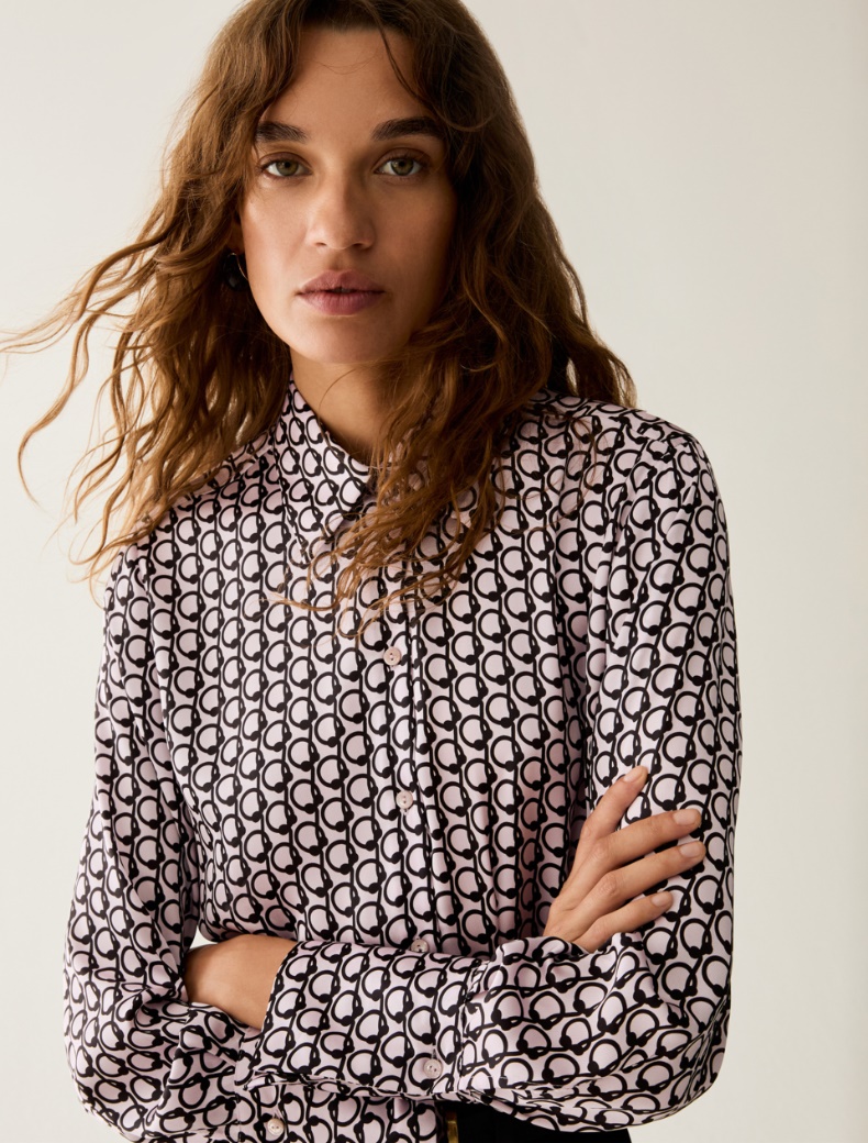 Patterned satin shirt - Pennyblack - 4