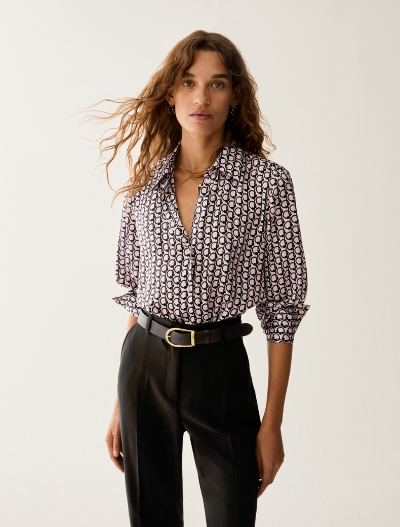 Patterned satin shirt - Pennyblack