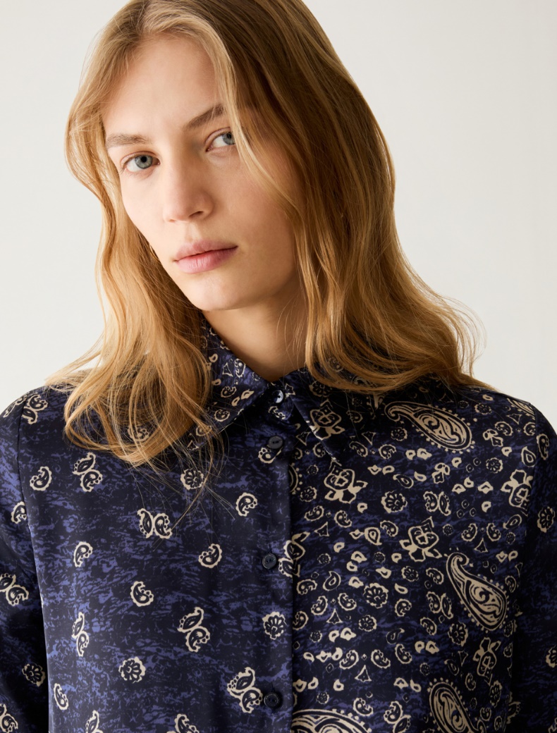 Patterned satin shirt - Pennyblack - 4