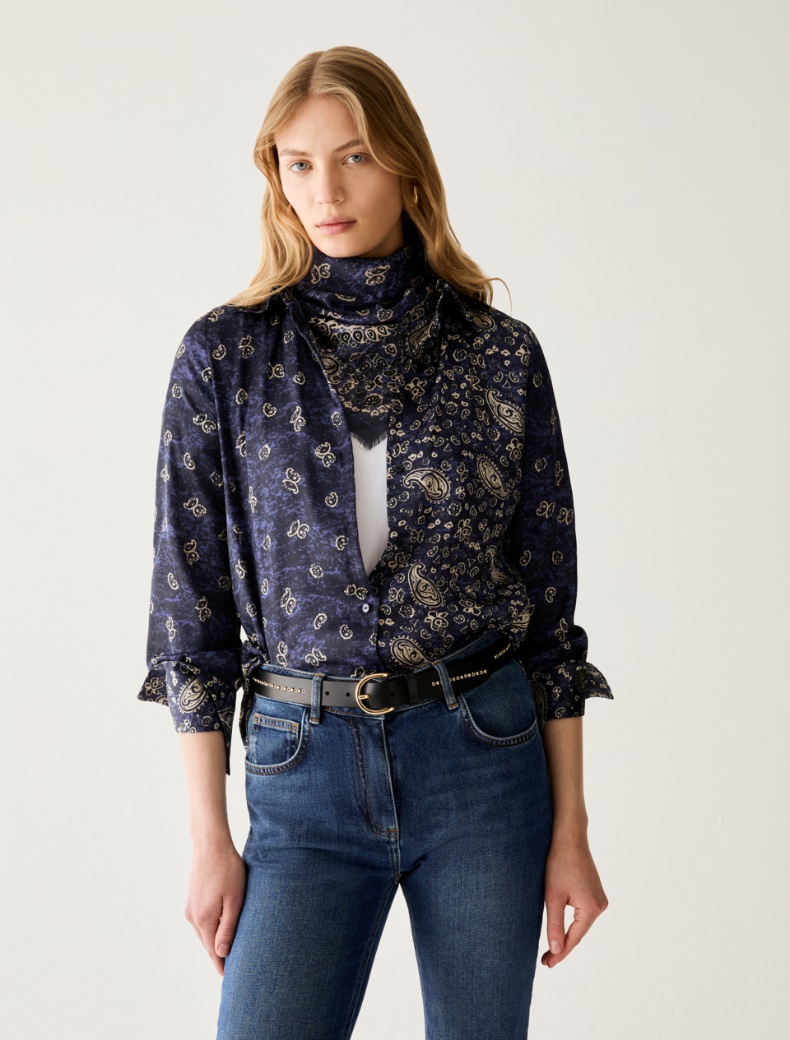 Patterned satin shirt - Pennyblack - 6
