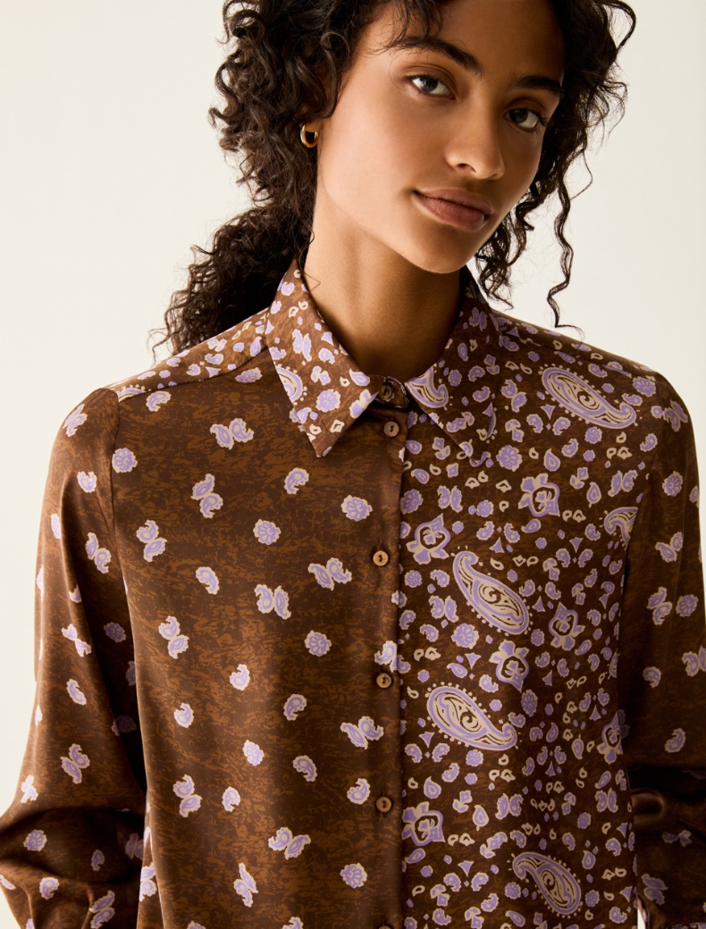 Patterned satin shirt - Pennyblack - 4