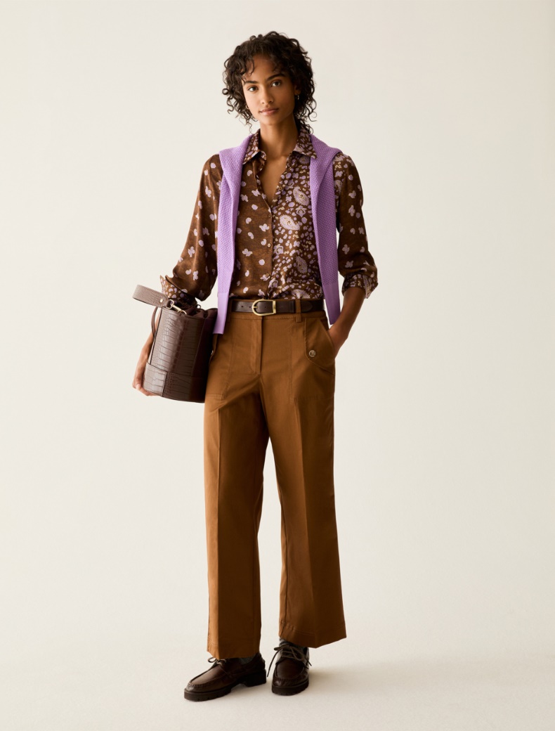 Patterned satin shirt - Pennyblack - 5
