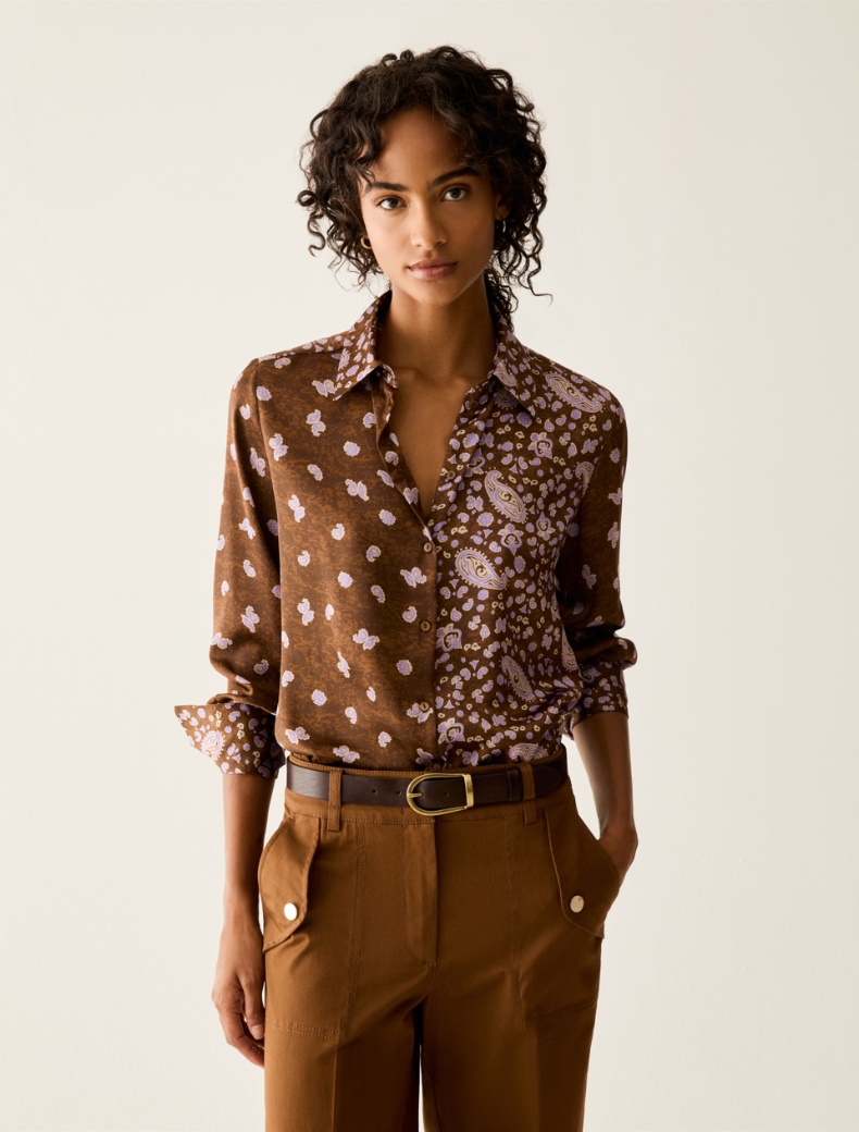 Patterned satin shirt - Pennyblack