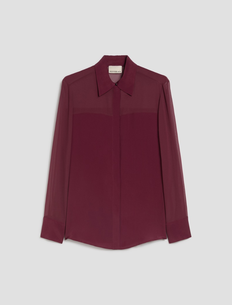 Mixed-material shirt - Pennyblack - 7