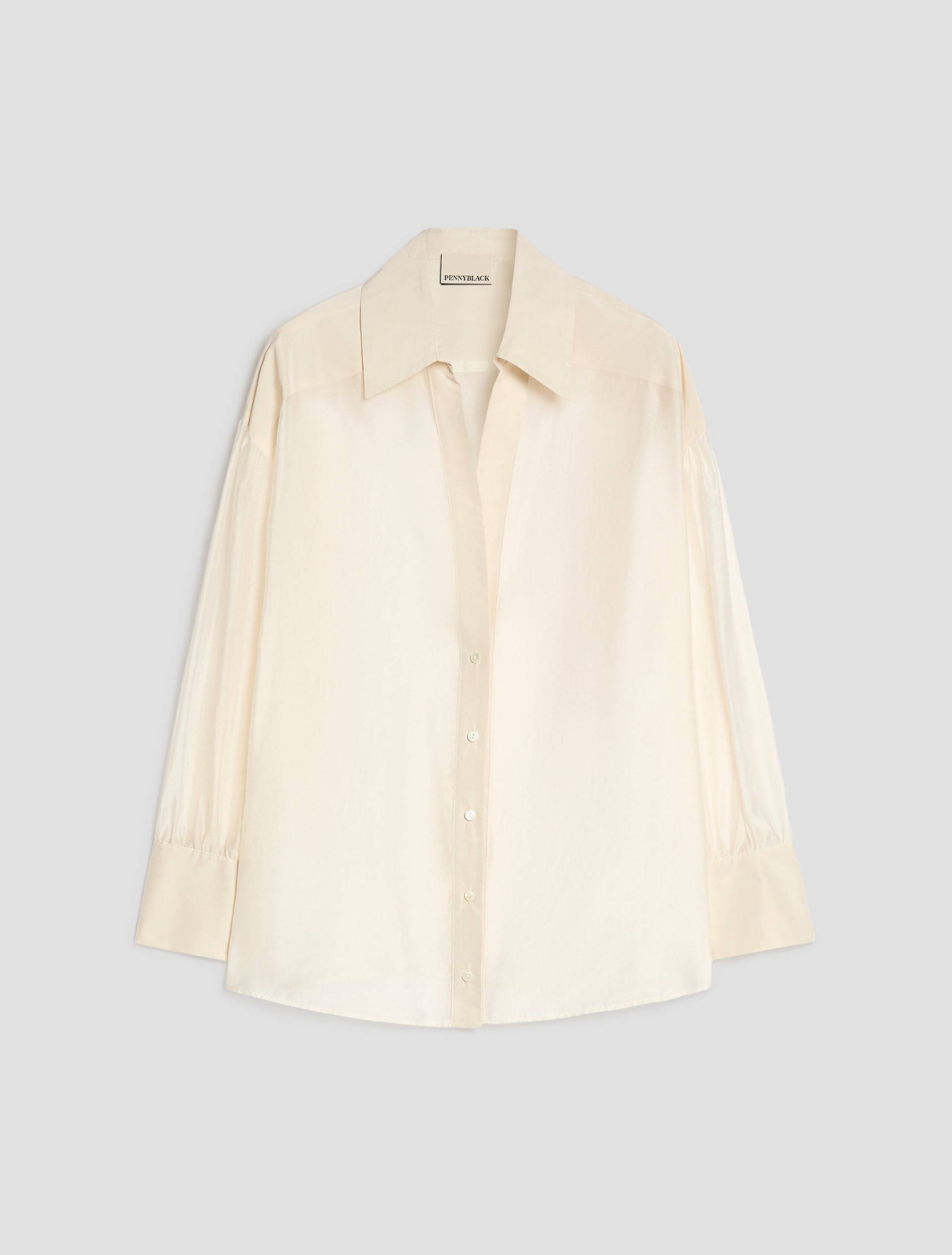 Voile and taffeta shirt - IVORY - pennyblack