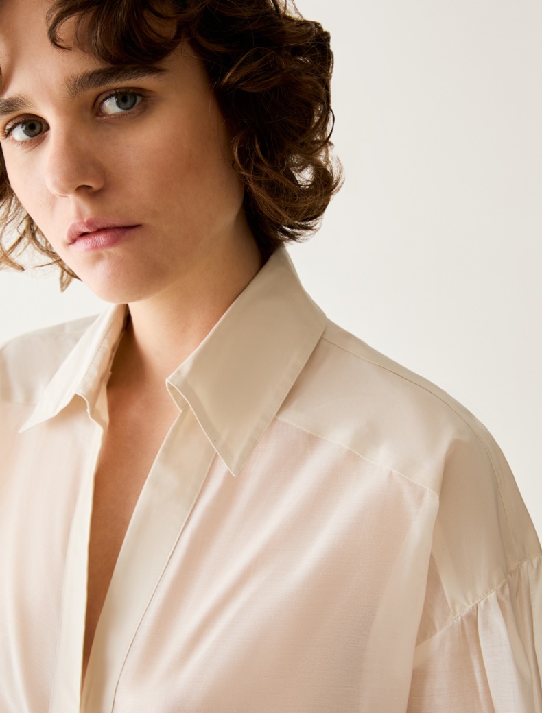 Voile and taffeta shirt - IVORY - pennyblack