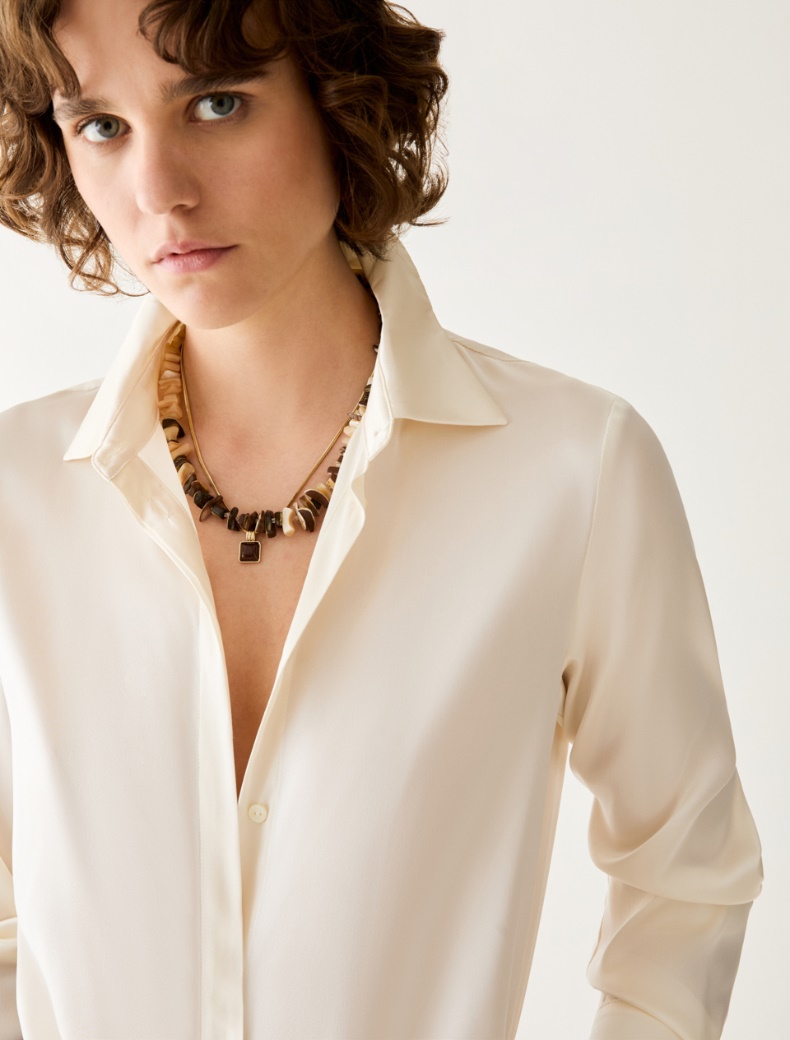 Stretch silk satin shirt - Pennyblack - 4