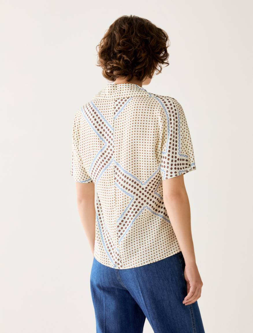 Fluid-twill blouse - CREAM - Pennyblack - 3