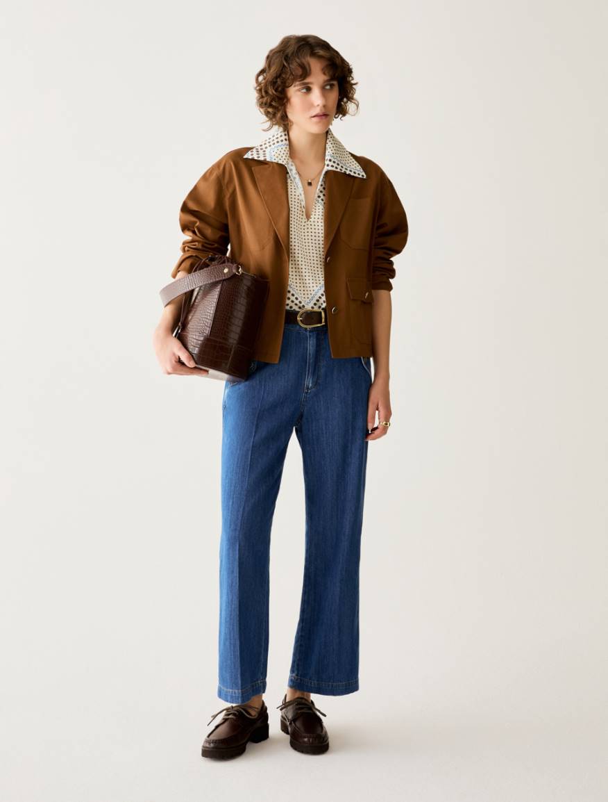 Fluid-twill blouse - CREAM - Pennyblack - 5