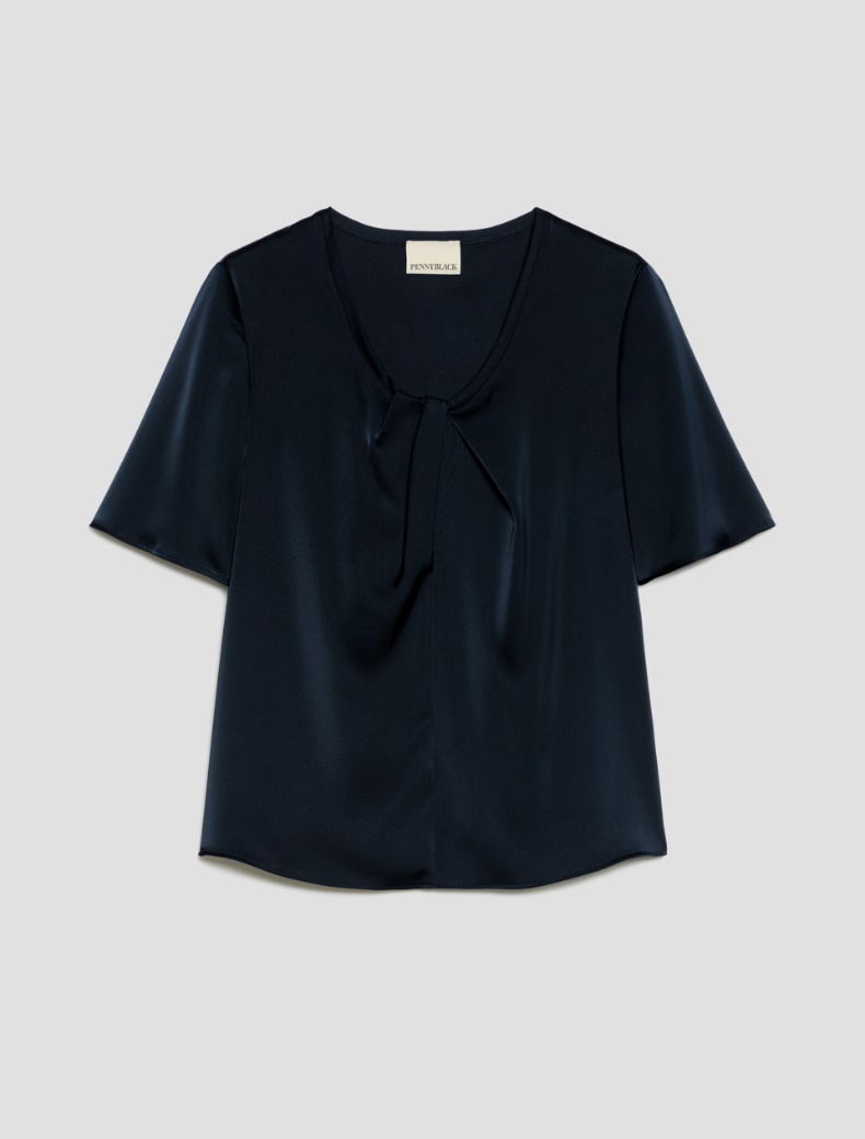 Draped satin T-shirt - Pennyblack - 2