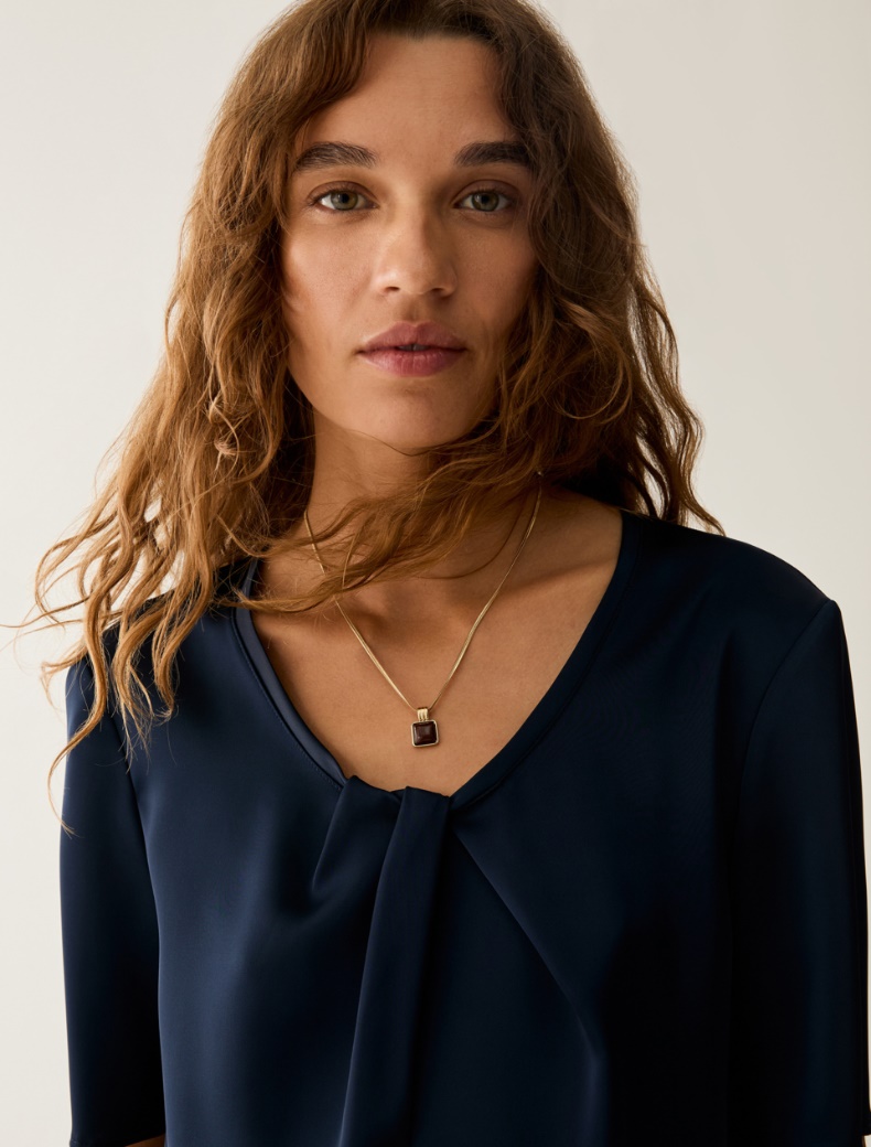 Draped satin T-shirt - Pennyblack - 4