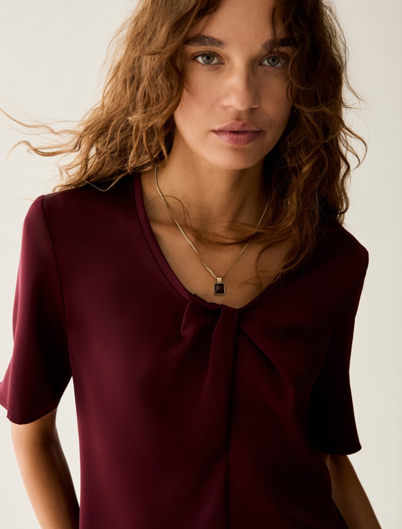 Draped satin T-shirt - Pennyblack - 4