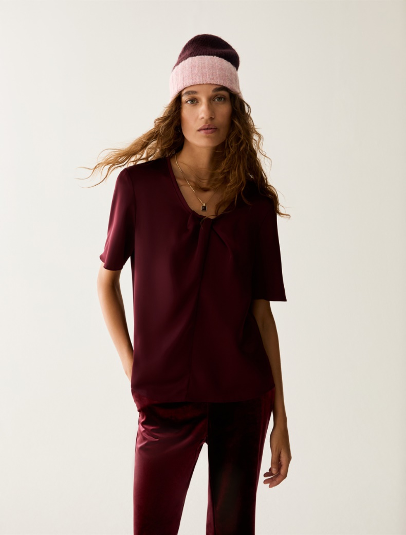 Draped satin T-shirt - Pennyblack - 6