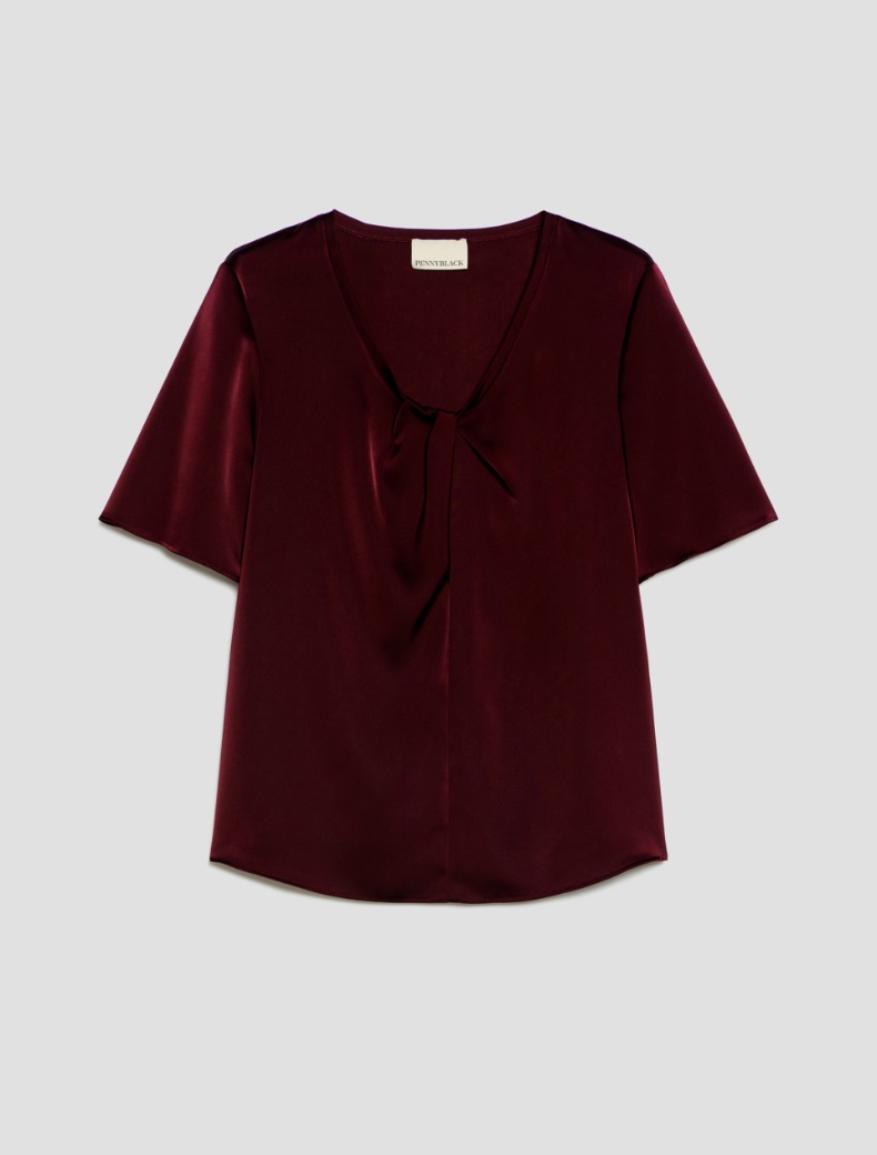 Draped satin T-shirt - Pennyblack - 7