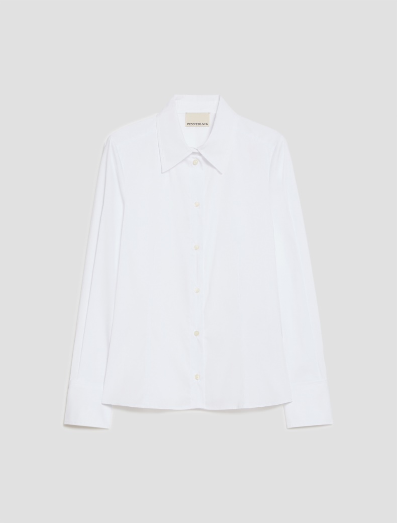 Slim-cut poplin shirt - Pennyblack - 2