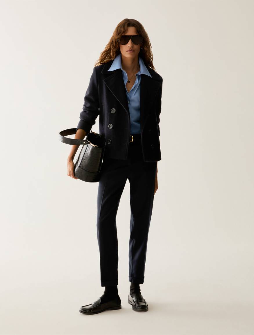 Slim-cut poplin shirt - LIGHT BLUE - Pennyblack - 5