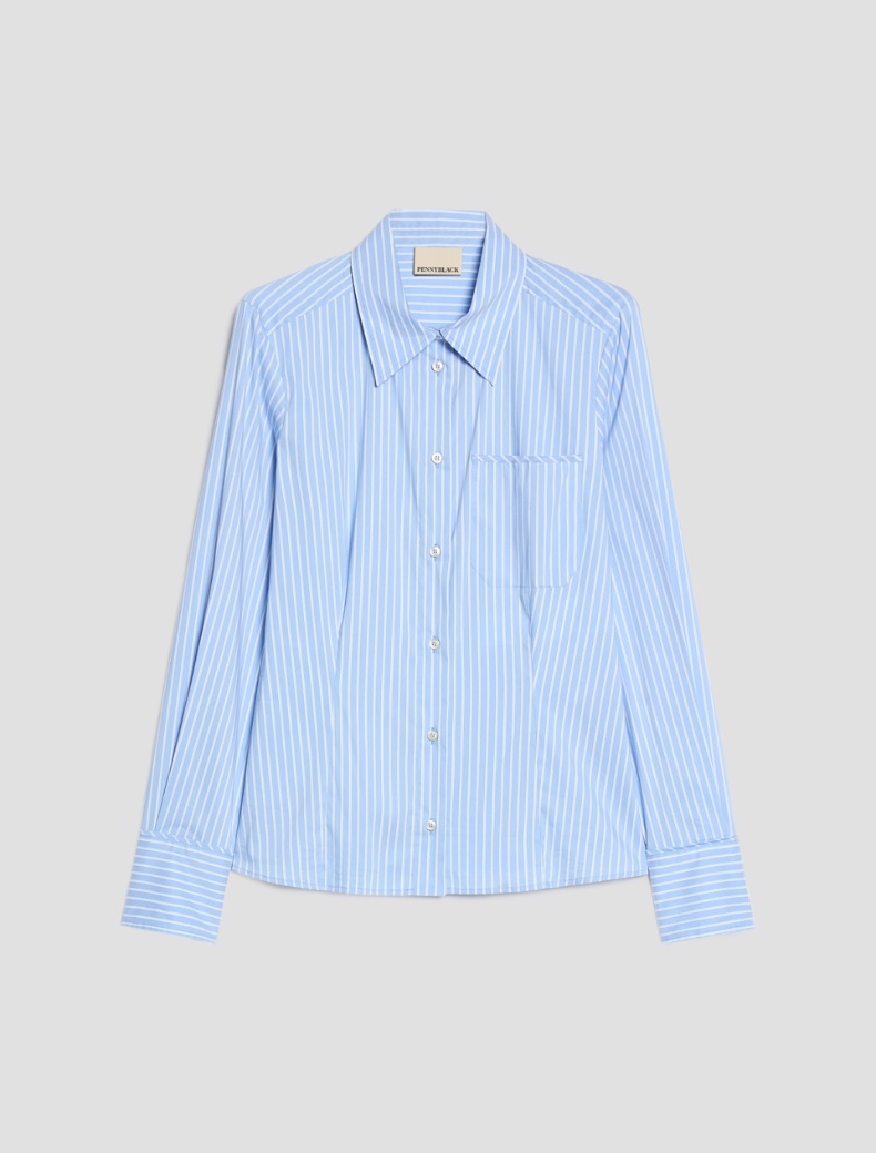 Slim-cut poplin shirt - Pennyblack - 7