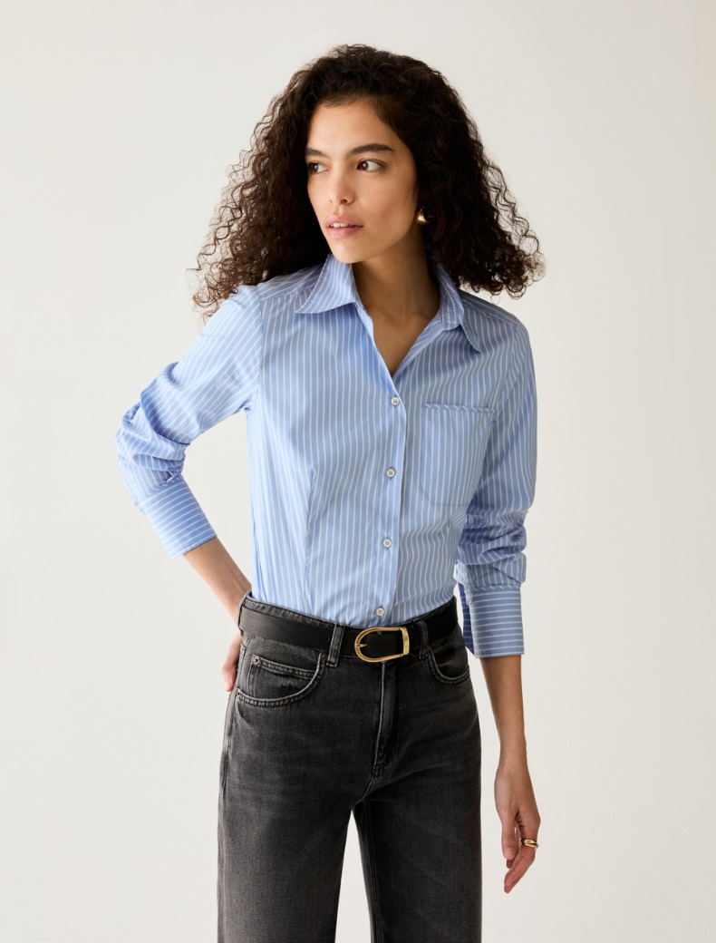 Slim-cut poplin shirt - Pennyblack