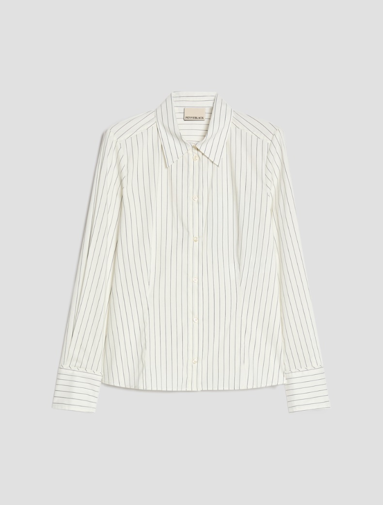 Slim-cut poplin shirt - Pennyblack - 2