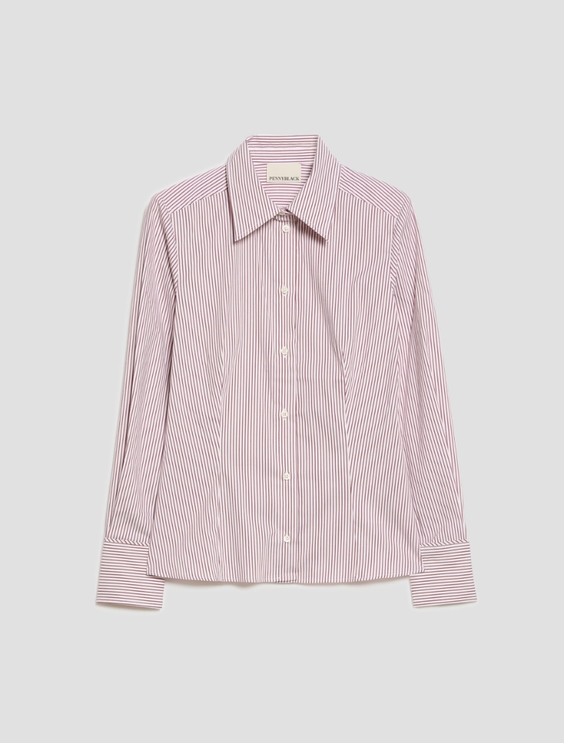 Slim-cut poplin shirt - Pennyblack - 7