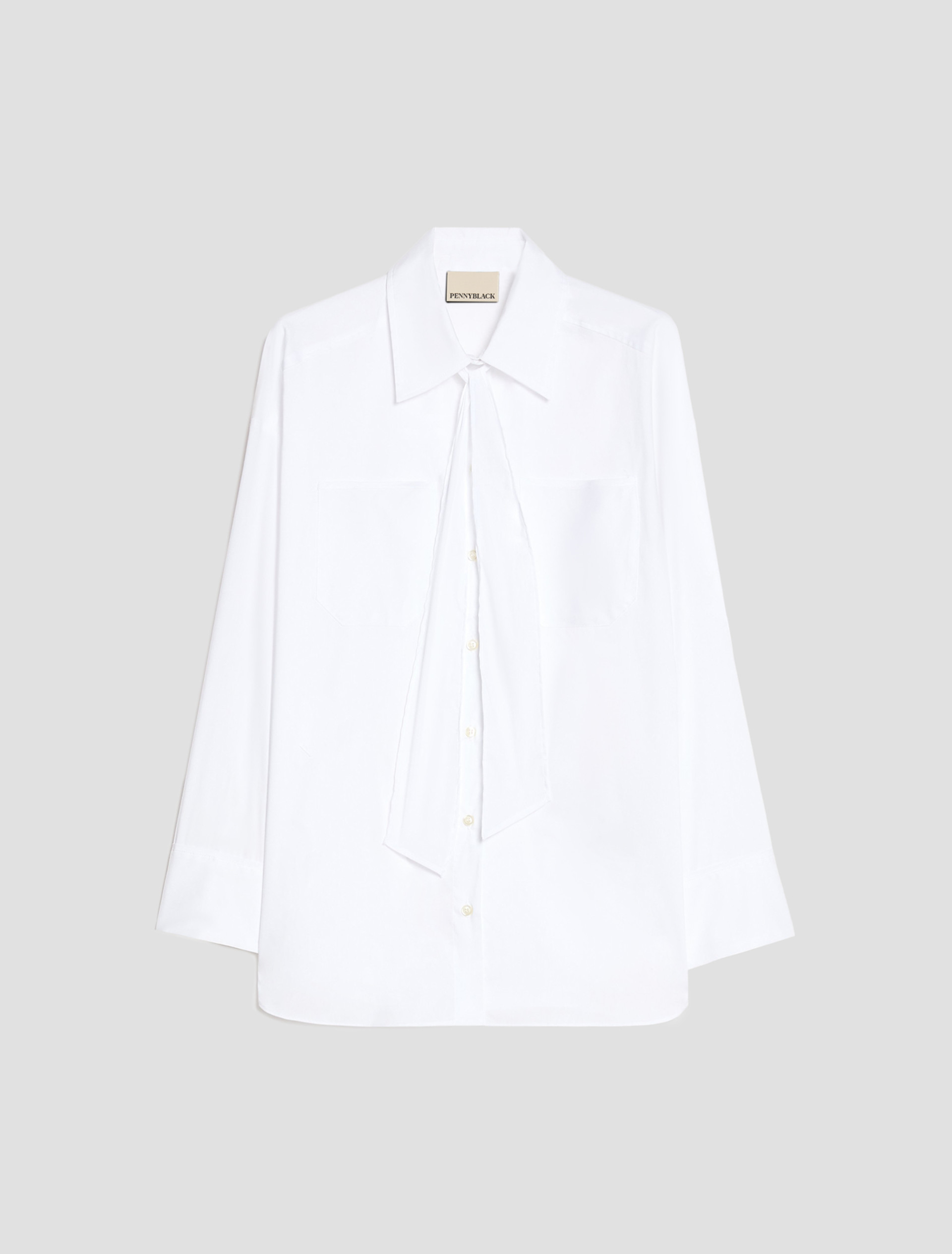 Oversized poplin shirt - WHITE - Pennyblack - 2