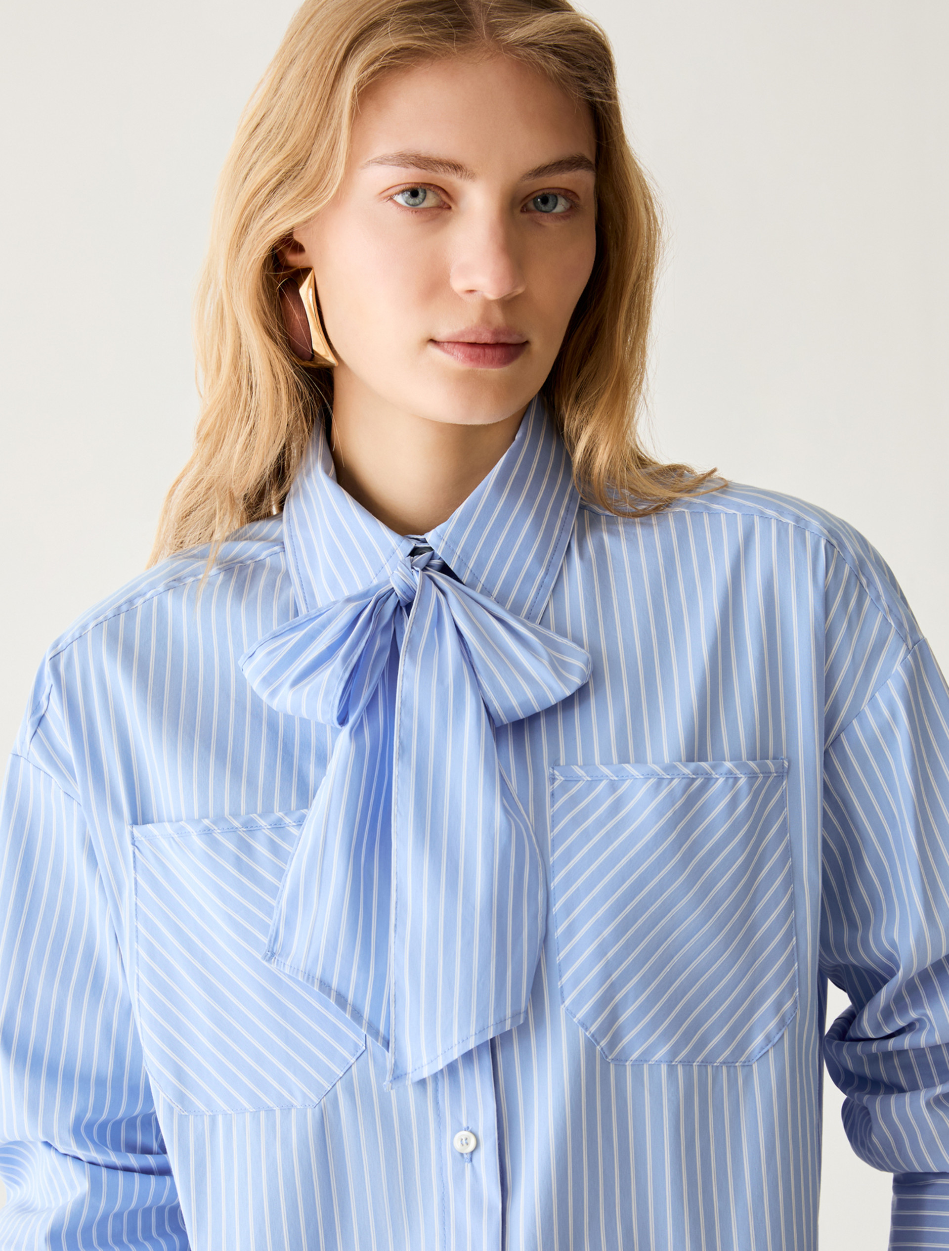 Oversized poplin shirt - LIGHT BLUE - Pennyblack - 4