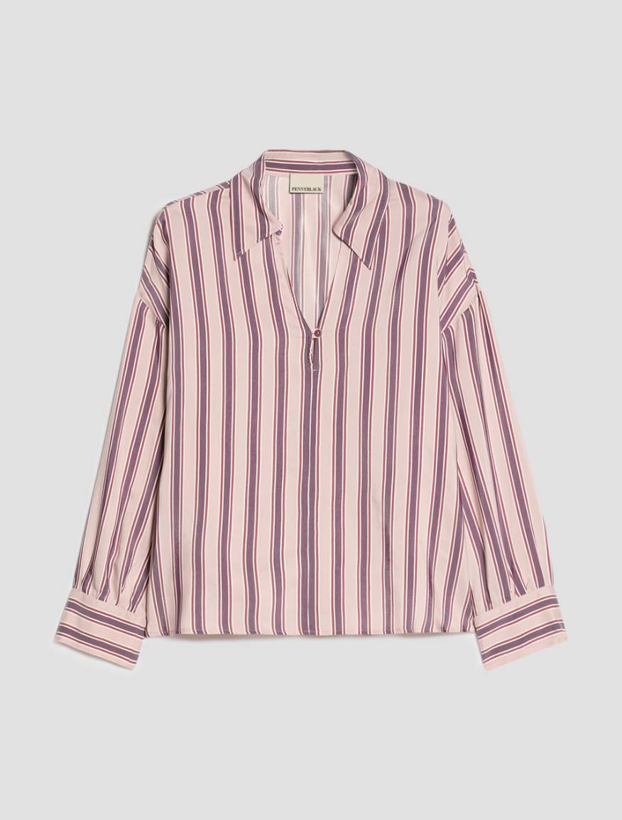 Fluid twill blouse - PINK - Pennyblack - 2