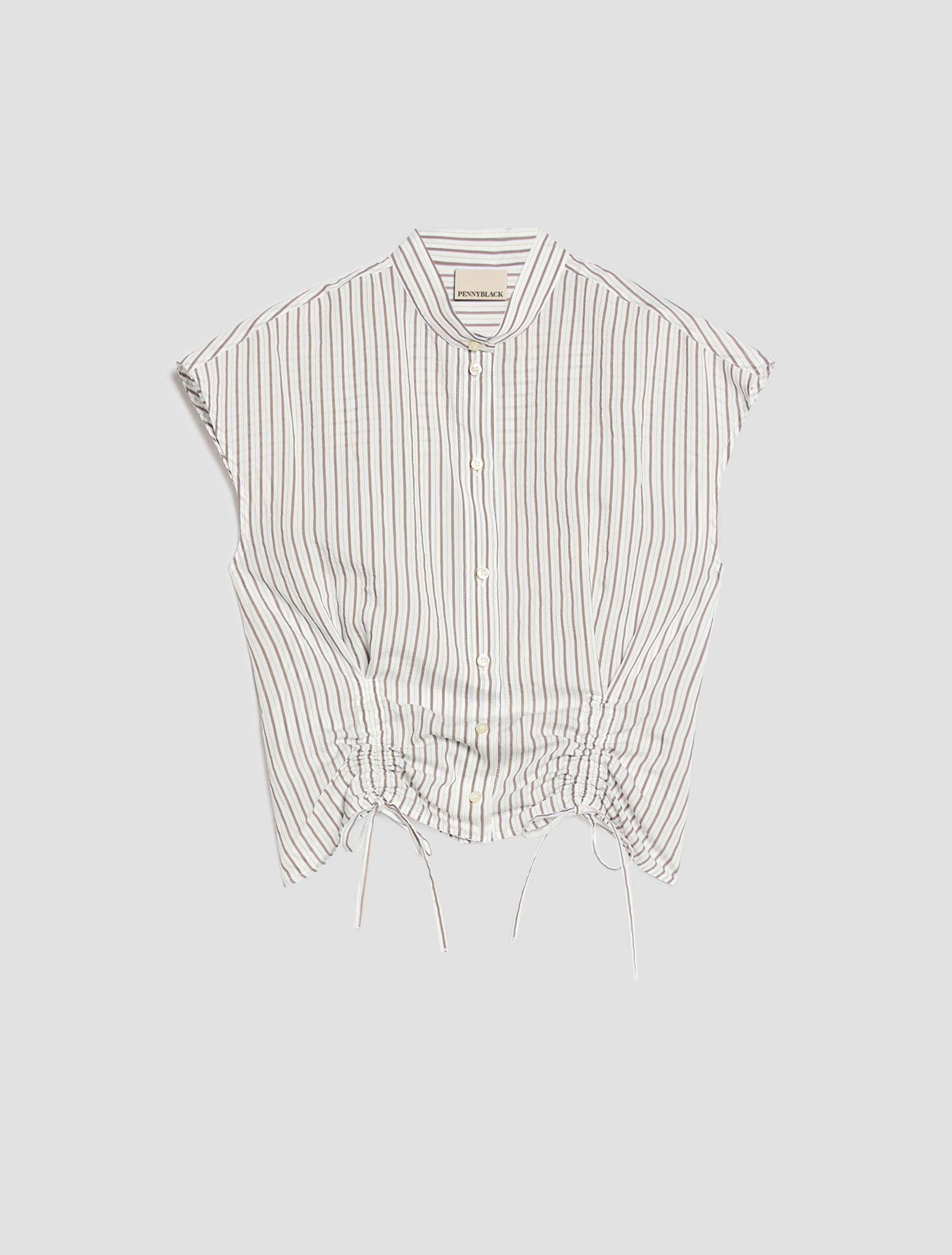 Drawstring shirt - WHITE - Pennyblack - 2
