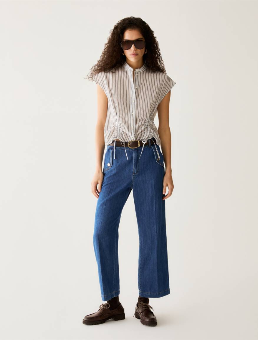 Drawstring shirt - WHITE - Pennyblack - 5