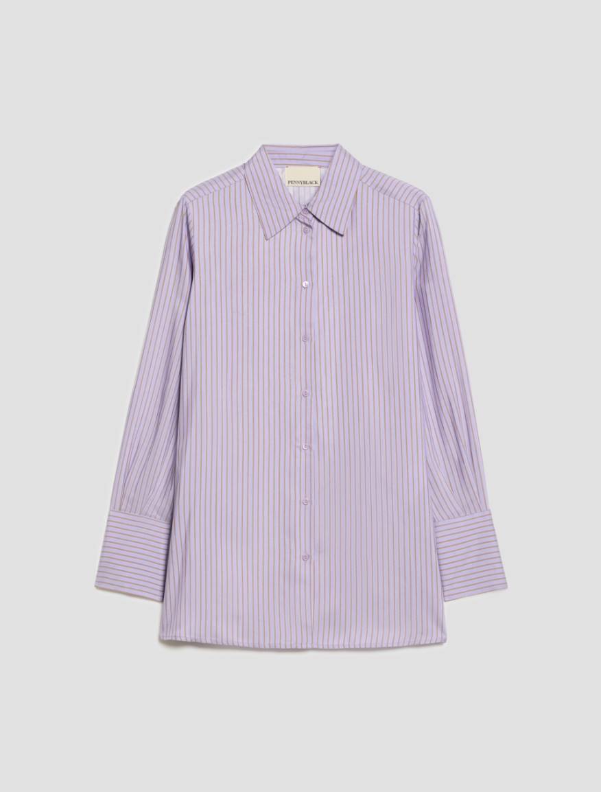 Fluid twill shirt - LILAC - Pennyblack - 2