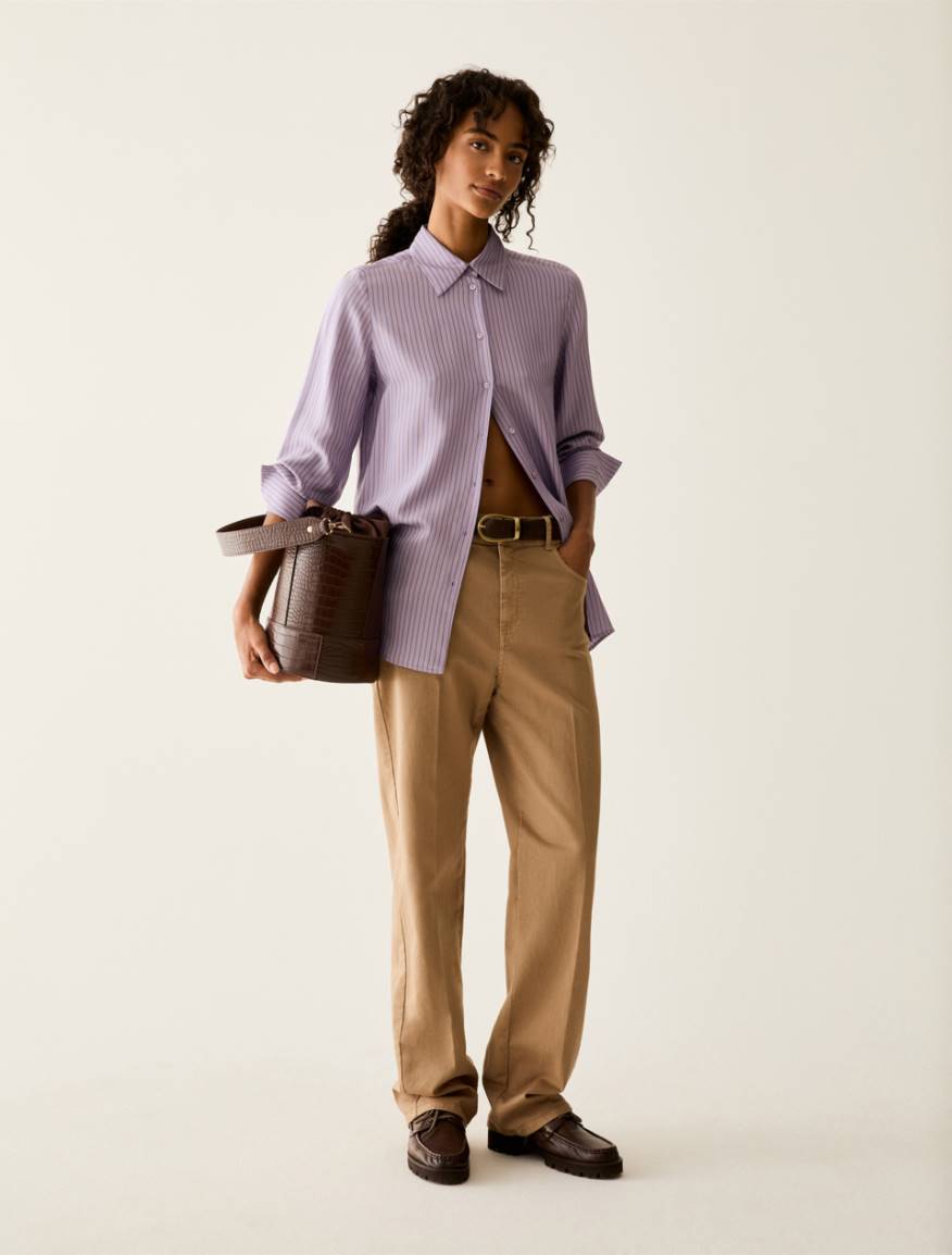 Fluid twill shirt - LILAC - Pennyblack - 5